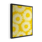 Yellow Sunflowers Floral Pattern Framed Canvas Print Gallery Image 2