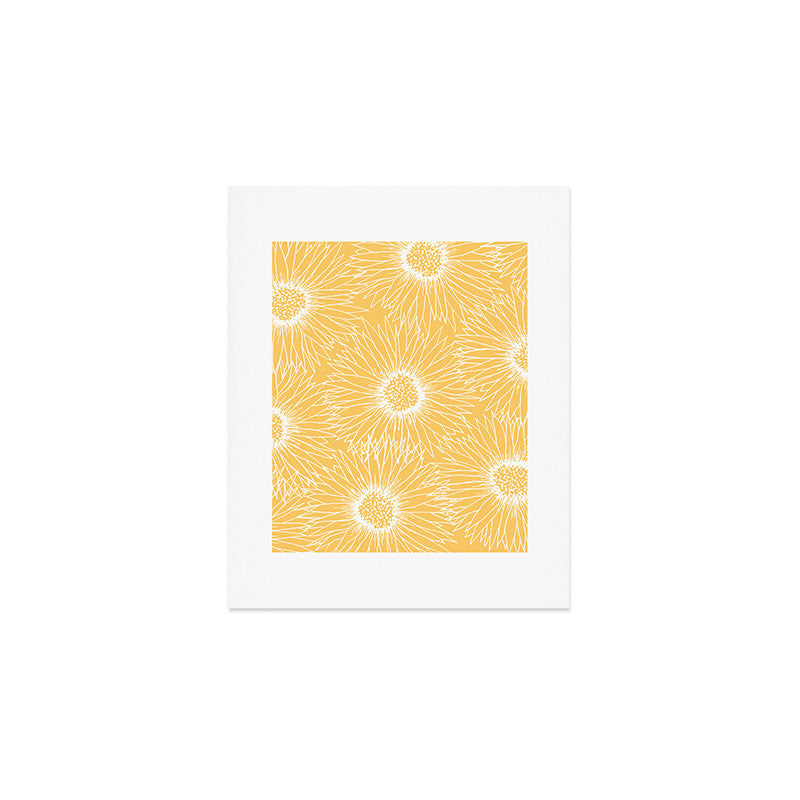 Yellow Sunflowers Line Art Art Print Gallery Image 1
