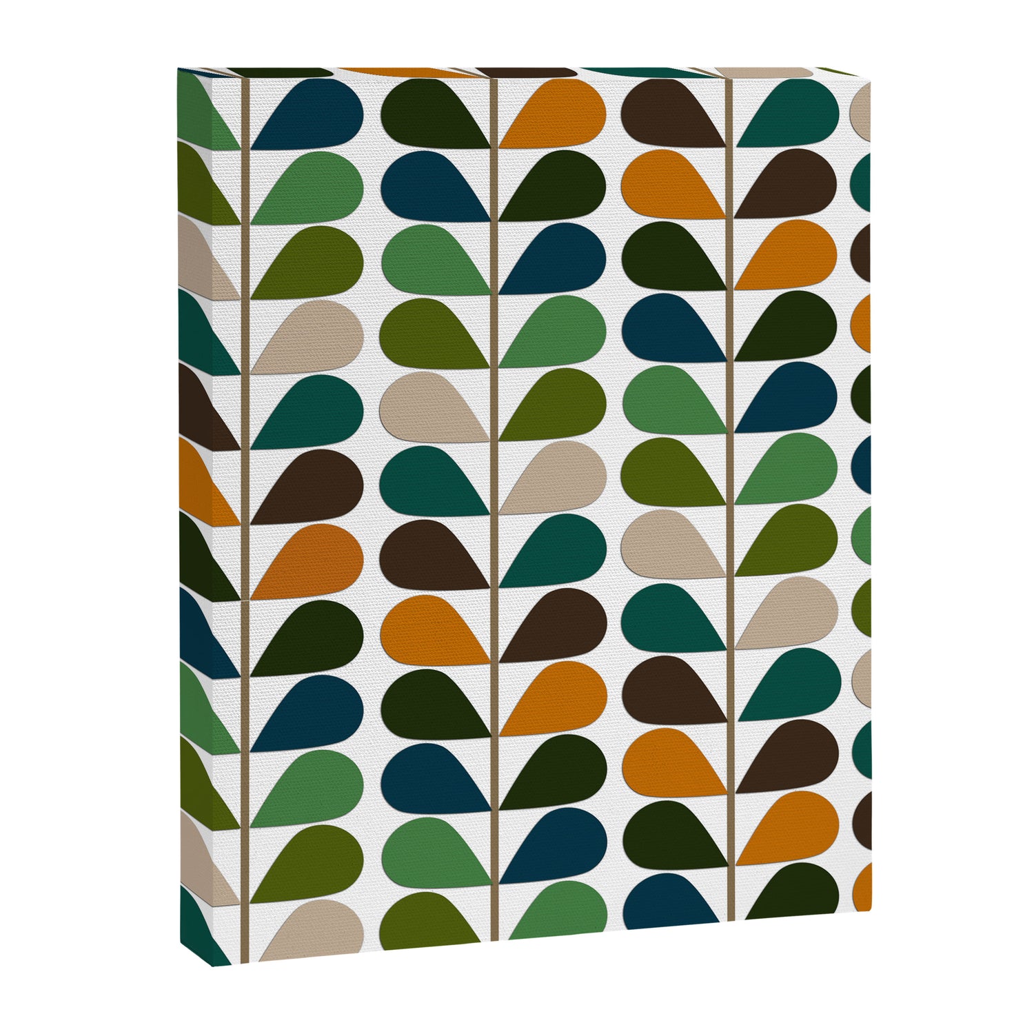 Mid Century Modern Fern Pattern Canvas Print Gallery Image 8