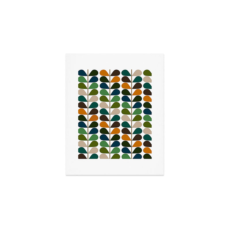 Mid Century Modern Fern Pattern Art Print Gallery Image 1
