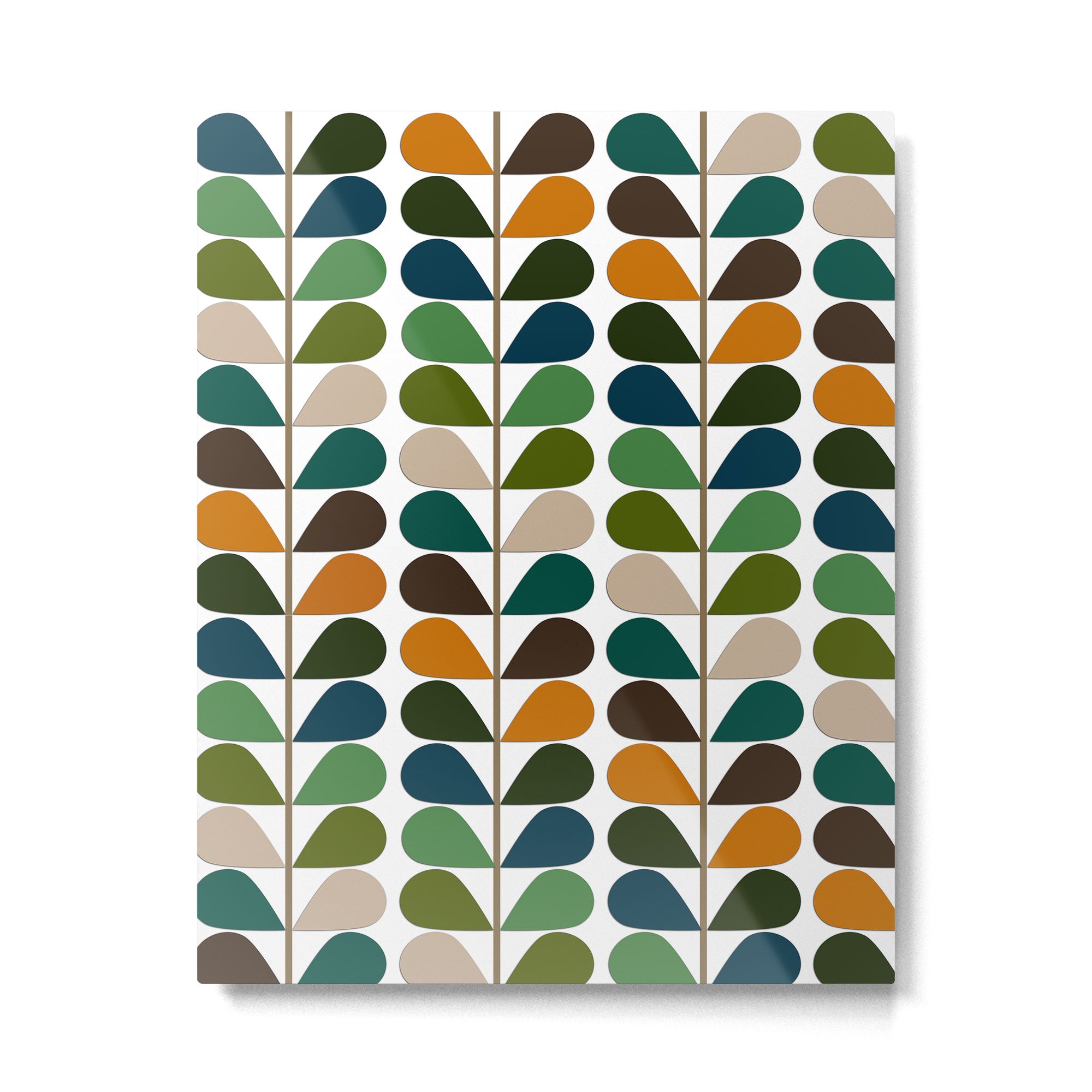 Mid Century Modern Fern Pattern Metal Print Gallery Image 6