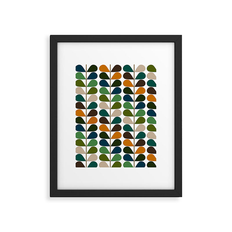 Mid Century Modern Fern Pattern Framed Art Print Gallery Image 6