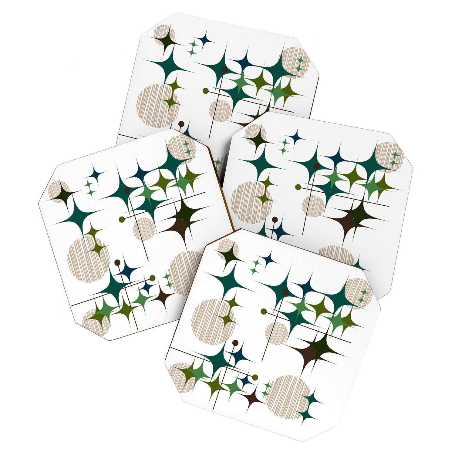 Starbursts and Globes 1A Coaster Gallery Image 1