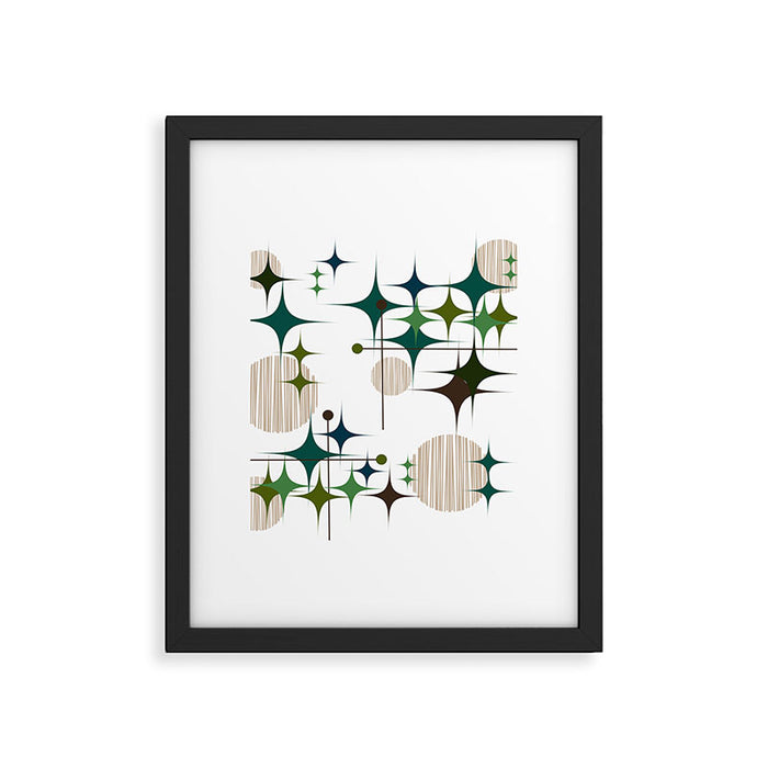 Starbursts and Globes 1A Framed Art Print Gallery Image 1