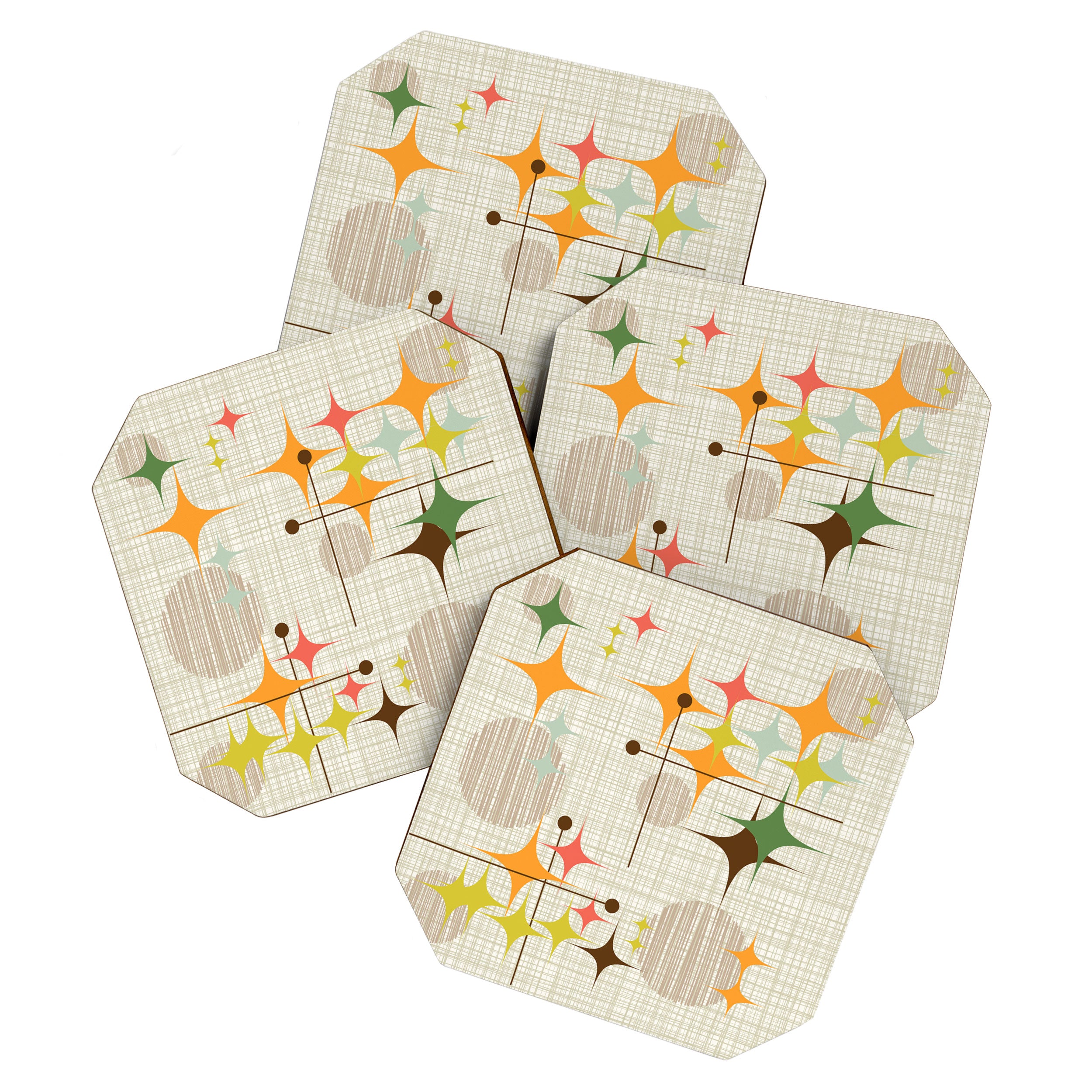 Starbursts and Globes 3 Coaster Gallery Image 1