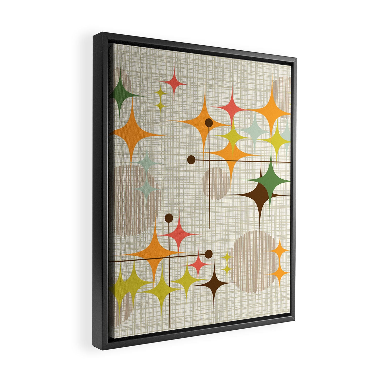 Starbursts and Globes 3 Framed Canvas Print Gallery Image 2