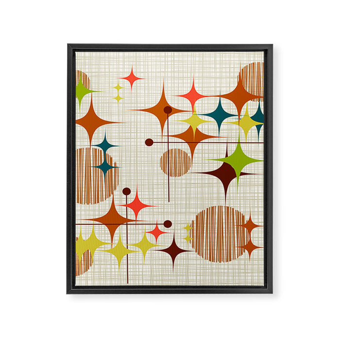 Starbursts and Globes 4 Framed Canvas Print Gallery Image 1