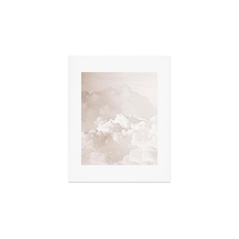 COTTON CANDY CLOUDS BEIGE by Monika Strigel Art Print Gallery Image 1