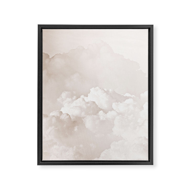 COTTON CANDY CLOUDS BEIGE by Monika Strigel Framed Canvas Print Gallery Image 6