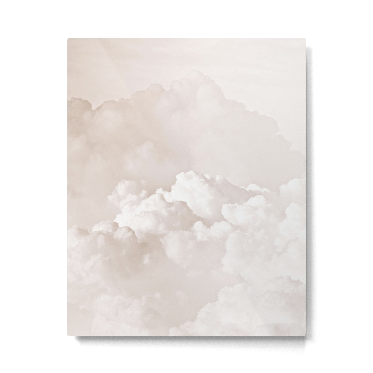 COTTON CANDY CLOUDS BEIGE by Monika Strigel Metal Print Gallery Image 4