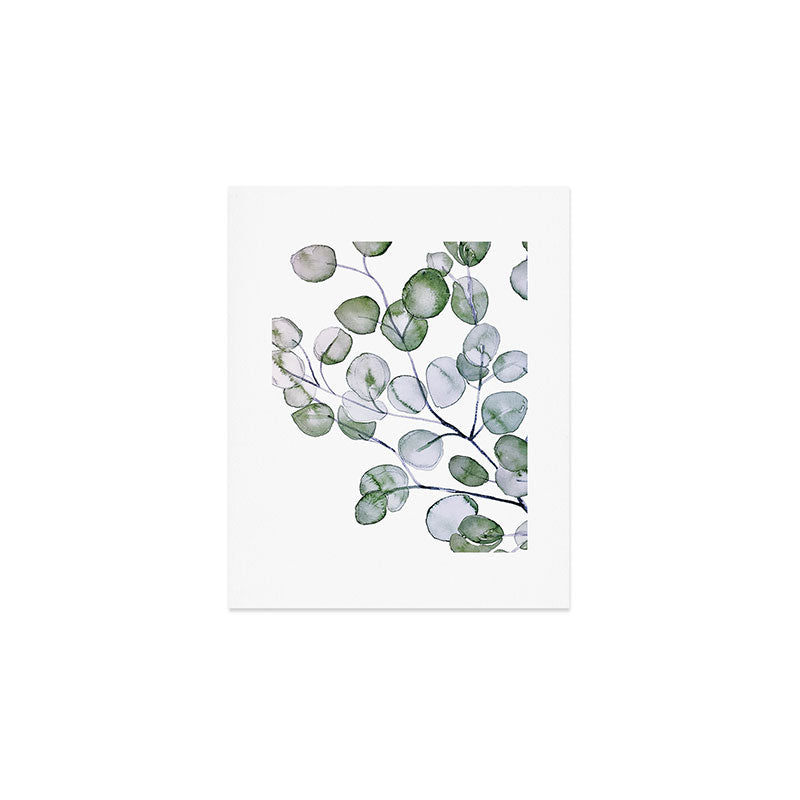 Eucalyptus Green Watercolor Art Print Gallery Image 1