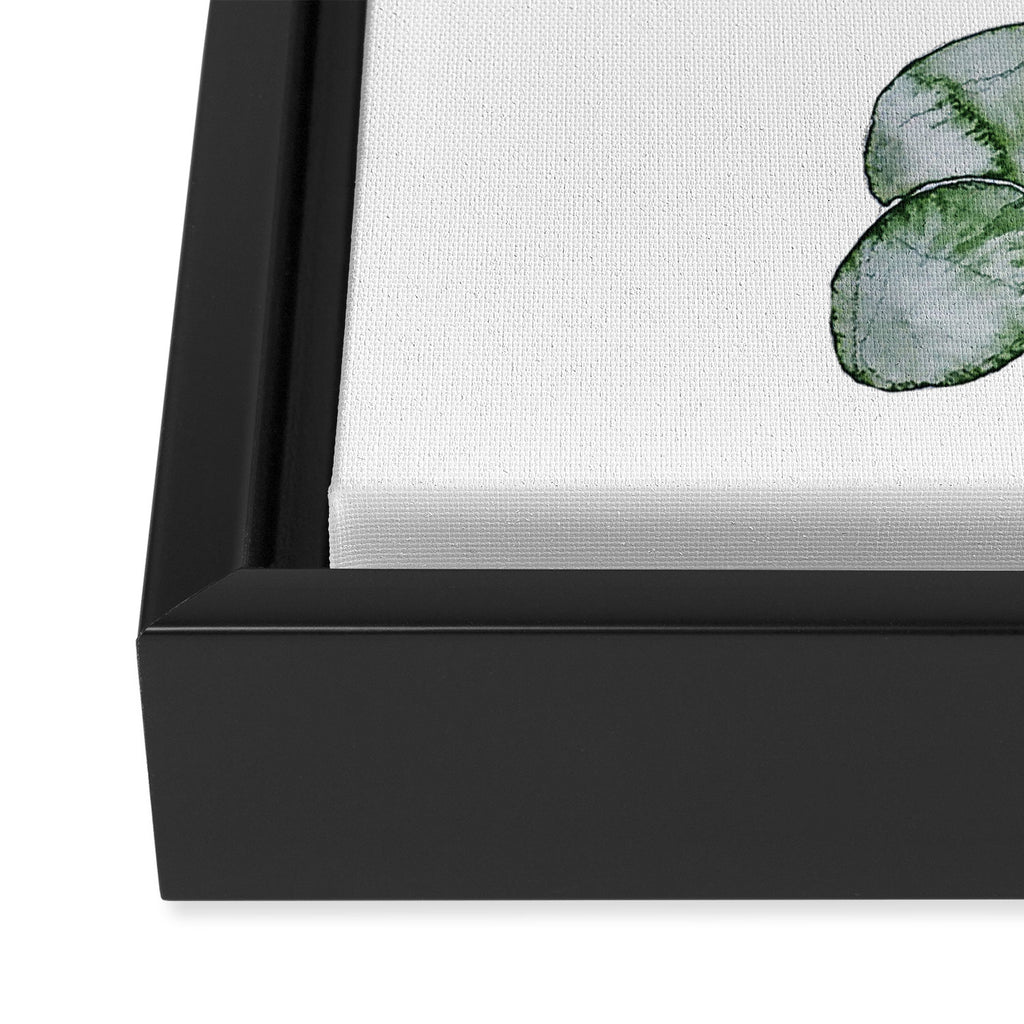 Eucalyptus Green Watercolor Framed Canvas Print Gallery Image 3