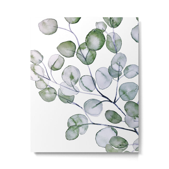 Eucalyptus Green Watercolor Metal Print Gallery Image 1