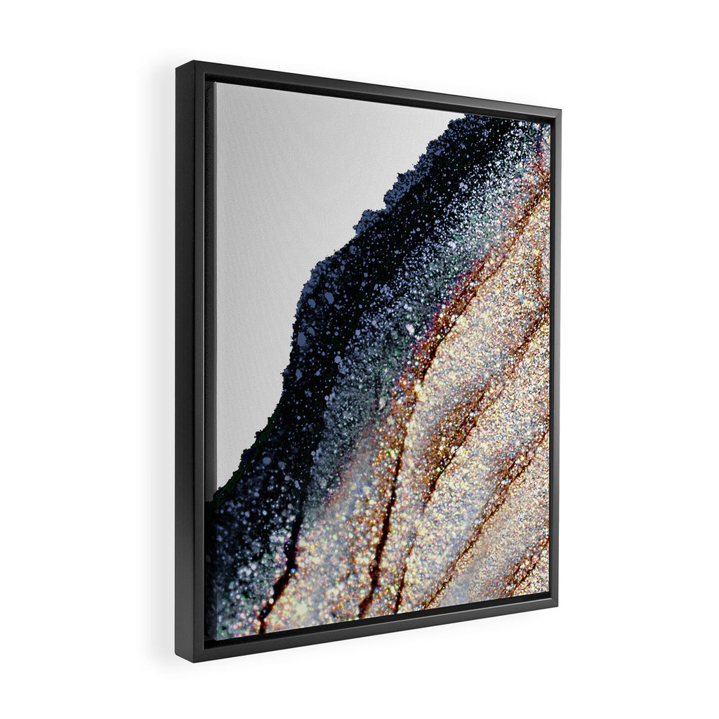 FLAWLESS GREY & GOLD Framed Canvas Print Gallery Image 2