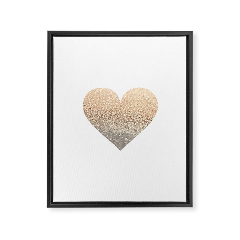 GOLD HEART Framed Canvas Print Gallery Image 8