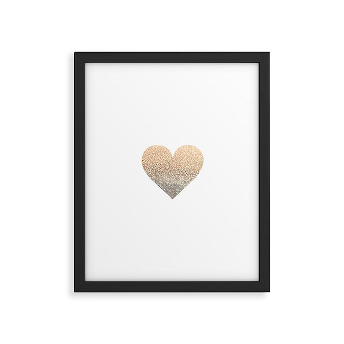 GOLD HEART Framed Art Print Gallery Image 1