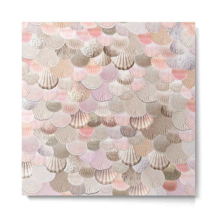 MERMAID SHELLS - CORAL ROSEGOLD Metal Print Gallery Image 1