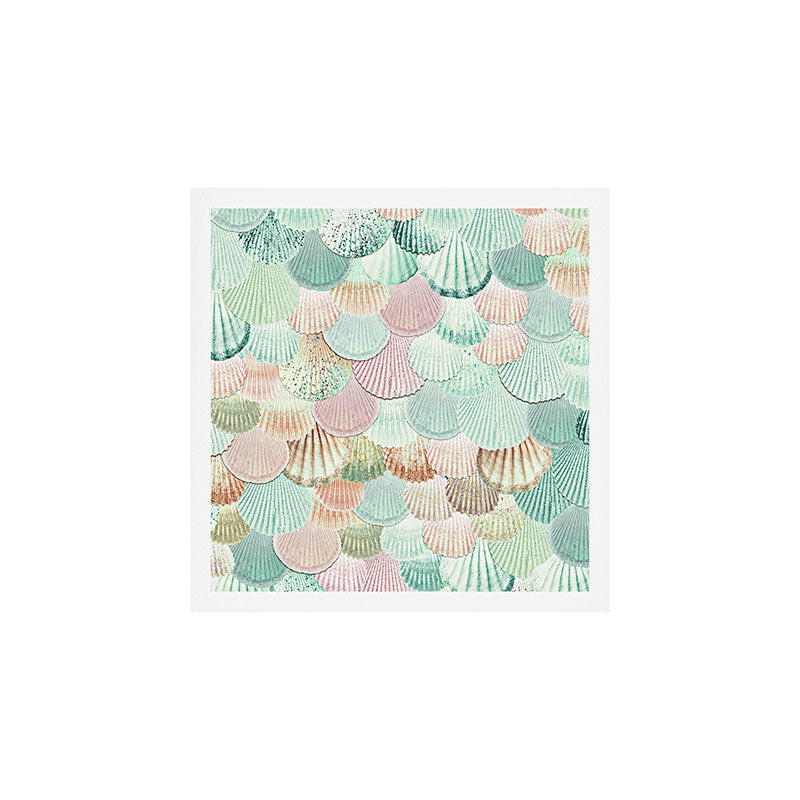 MERMAID SHELLS - MINT & ROSEGOLD Art Print Gallery Image 1