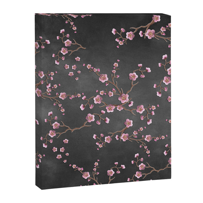 SAKURA LOVE - GRUNGE BLACK Canvas Print Gallery Image 1