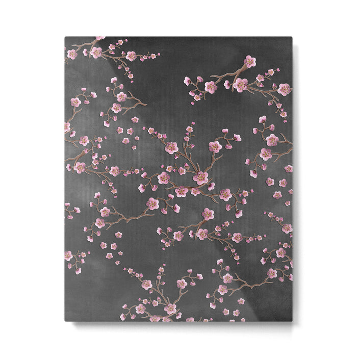 SAKURA LOVE - GRUNGE BLACK Metal Print Gallery Image 1