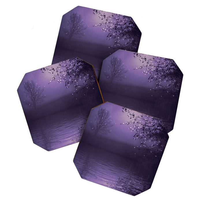 SONG OF THE NIGHTBIRD - LAVENDER Coaster Gallery Image 1