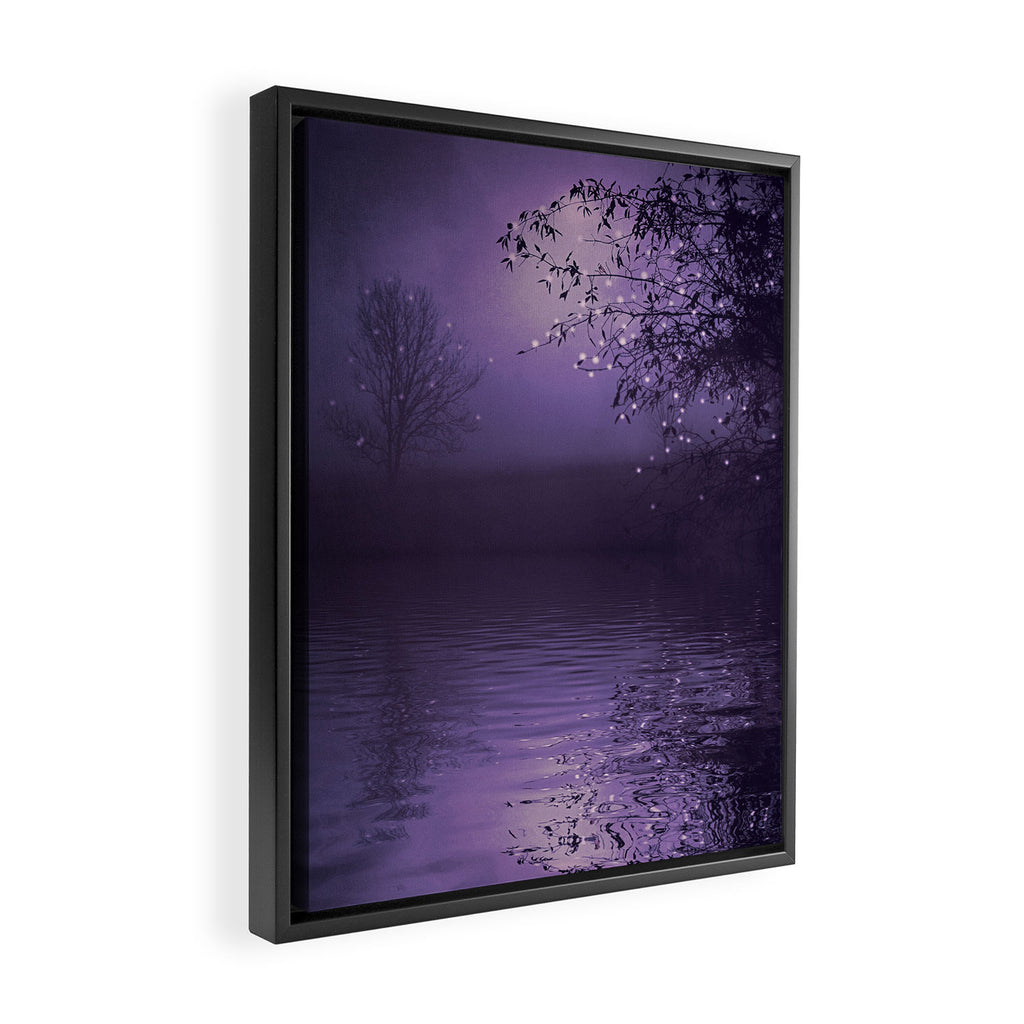 SONG OF THE NIGHTBIRD - LAVENDER Framed Canvas Print Gallery Image 2