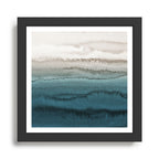 WITHIN THE TIDES - CRASHING WAVES TEAL Framed Art Print Gallery Image 1