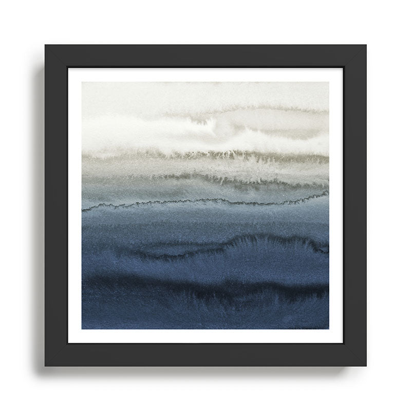 WITHIN THE TIDES - CRUSHING WAVES BLUE Framed Art Print Gallery Image 1