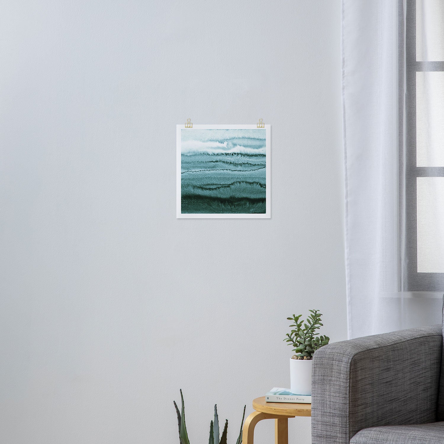 WITHIN THE TIDES - OCEAN TEAL Art Print Gallery Image 3