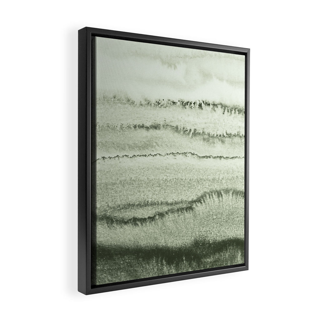 WITHIN THE TIDES - SAGE GREEN by MS  Framed Canvas Print Gallery Image 2