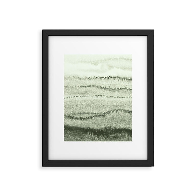 WITHIN THE TIDES - SAGE GREEN by MS  Framed Art Print Gallery Image 4