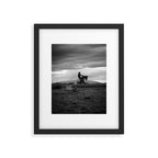 Black and White Cowboy Being Bucked Off Framed Art Print Gallery Image 5