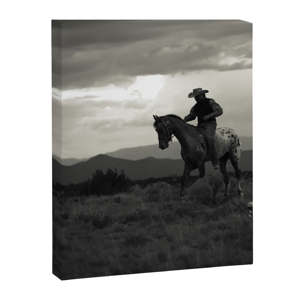 Santa Fe Cowboy on Horse Canvas Print Gallery Image 6