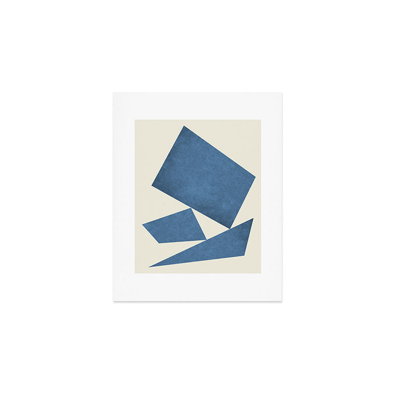 3 Forms Composition - Blue Art Print Gallery Image 1