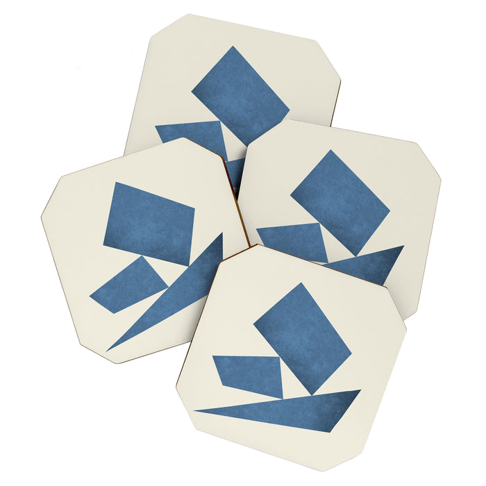 3 Forms Composition - Blue Coaster Gallery Image 1