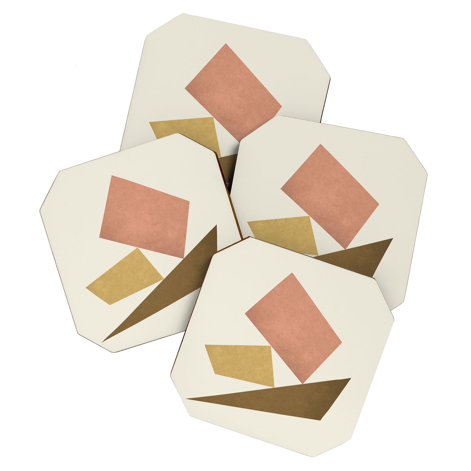 3 Forms Composition - Pink Coaster Gallery Image 1