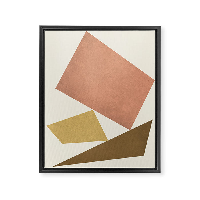 3 Forms Composition - Pink Framed Canvas Print Gallery Image 1