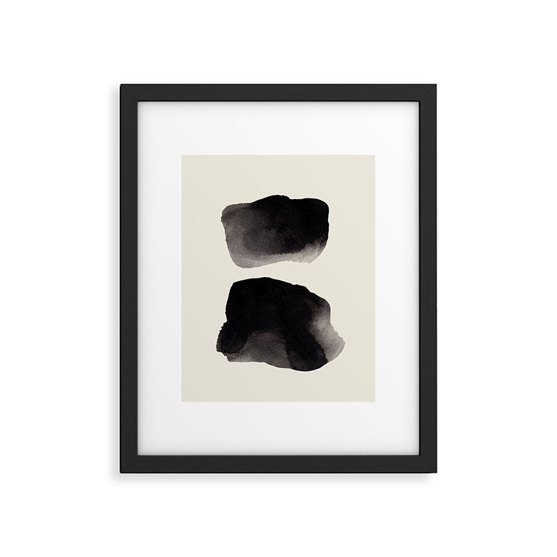 Abstract Black Ink  Framed Art Print Gallery Image 5