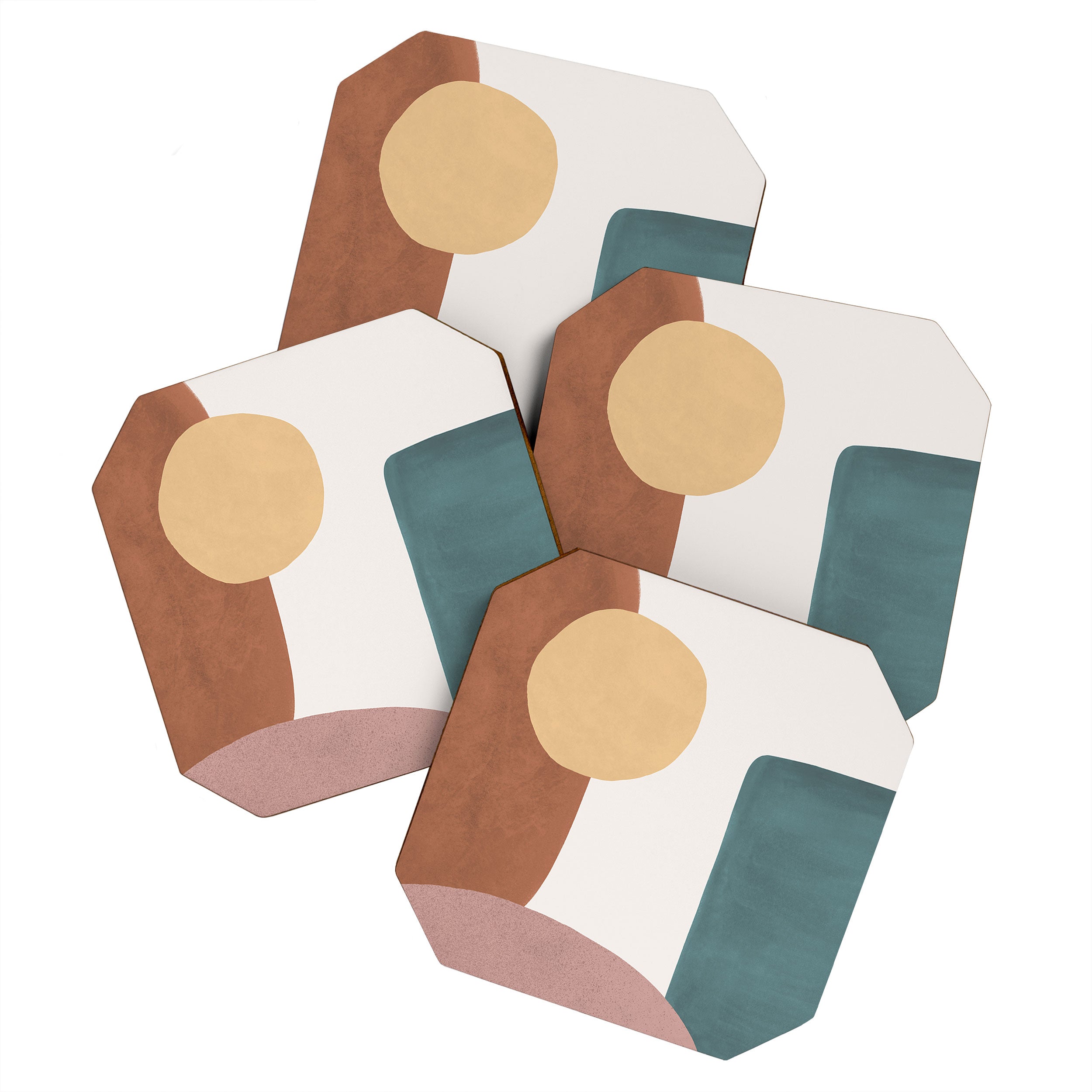 Abstract Earth 1-1 - Painted Shapes Coaster Gallery Image 1