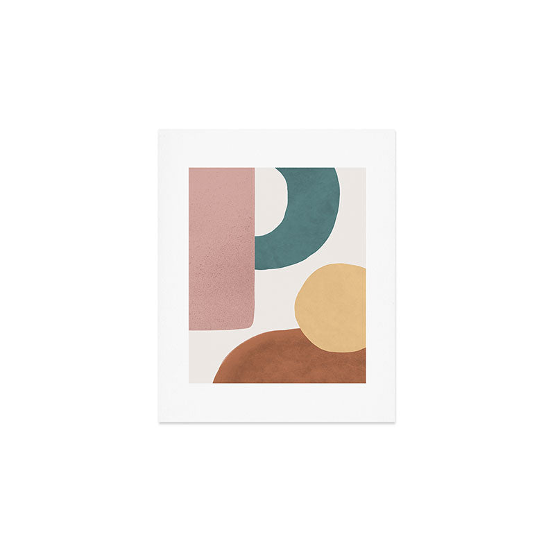 Abstract Earth 1-2 - Painted Shapes Art Print Gallery Image 1
