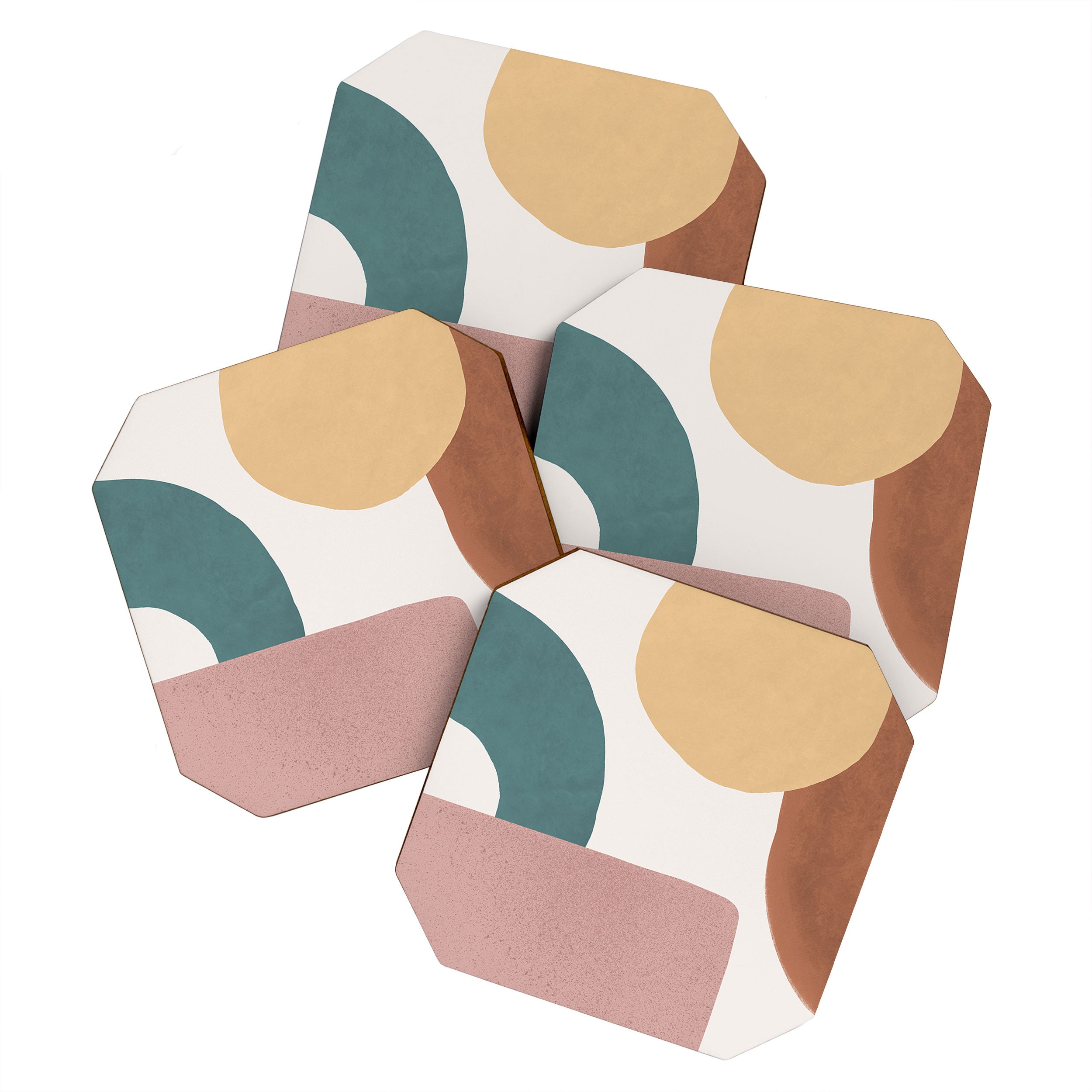 Abstract Earth 1-2 - Painted Shapes Coaster Gallery Image 1