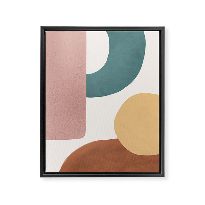 Abstract Earth 1-2 - Painted Shapes Framed Canvas Print Gallery Image 1