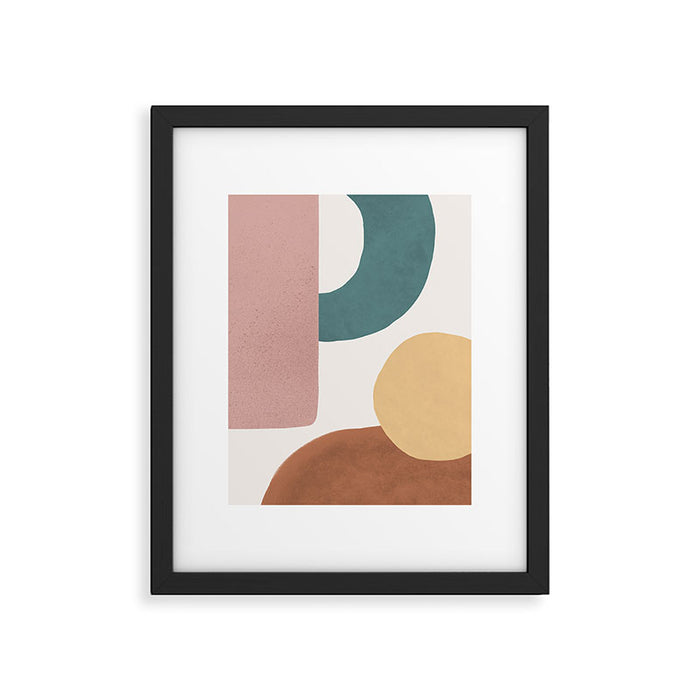 Abstract Earth 1-2 - Painted Shapes Framed Art Print Gallery Image 1