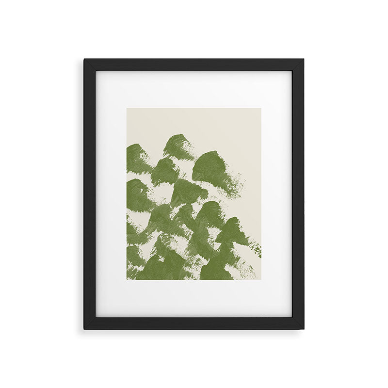 Abstract Landscape Ink Painting - Green  Framed Art Print Gallery Image 5
