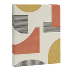 Abstract Lines Composition - Gold Orange Brown Canvas Print Gallery Image 6