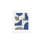 Abstract Lines Composition - Navy Dark Blue Art Print Gallery Image 1