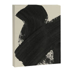 Abstract Paint Brush Stroke 1 -  Black and White Canvas Print Gallery Image 3