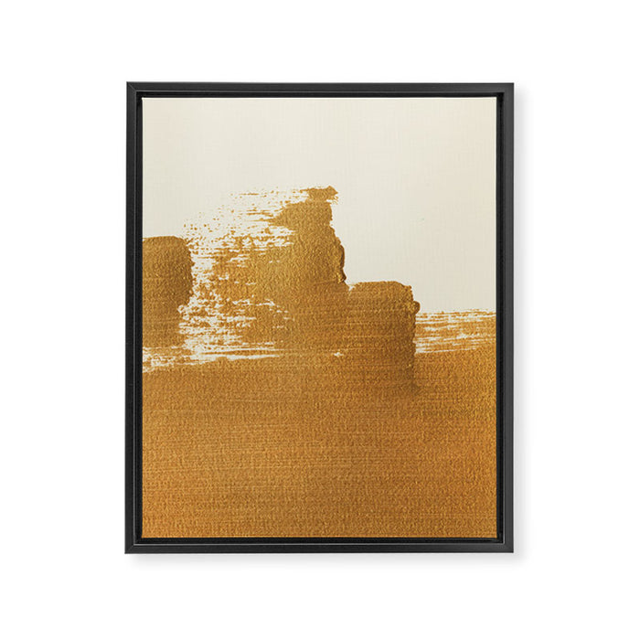 Abstract Paint Brush Stroke 2 - Gold Framed Canvas Print Gallery Image 1