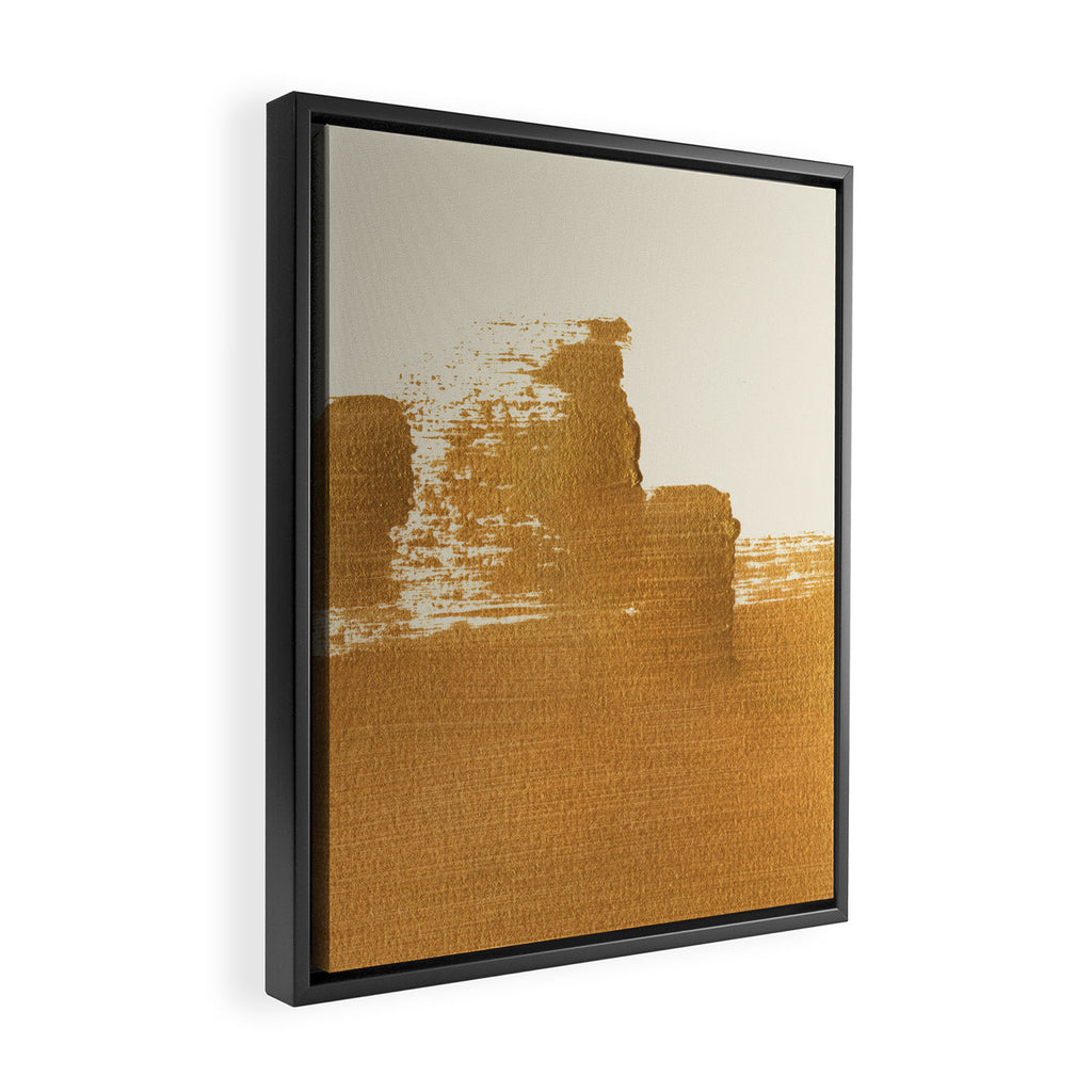 Abstract Paint Brush Stroke 2 - Gold Framed Canvas Print Gallery Image 2