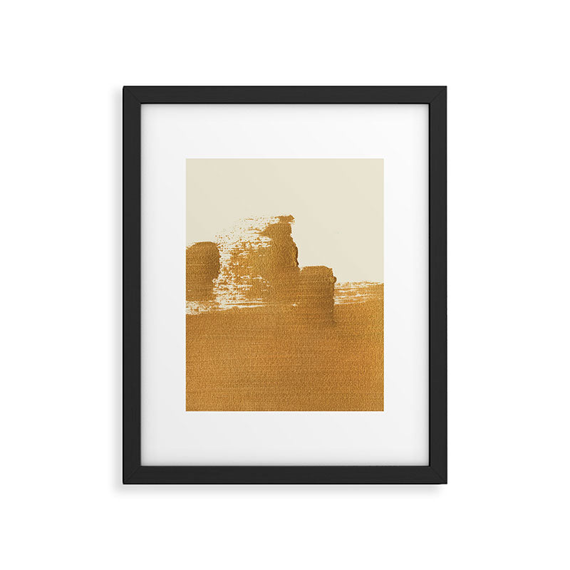 Abstract Paint Brush Stroke 2 - Gold Framed Art Print Gallery Image 5